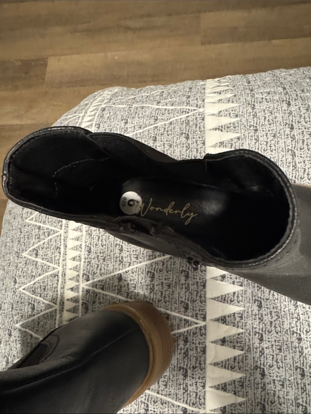 Wonderly Black Ankle Boots - Picture 6 of 6